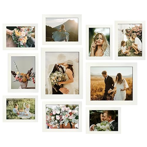 LUCKYLIFE Picture Frame Set 10-Pack, Gallery Wall Frame Collage with