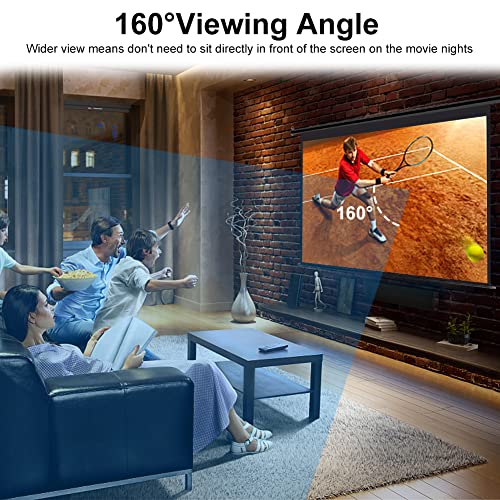 INMOZATA 4:3 HD Projector Screen 100inch Electric Projector Screen with Remote Control Foldable Motorised Projection Screen for Home School Theater Cinema Indoor Outdoor (100inch)