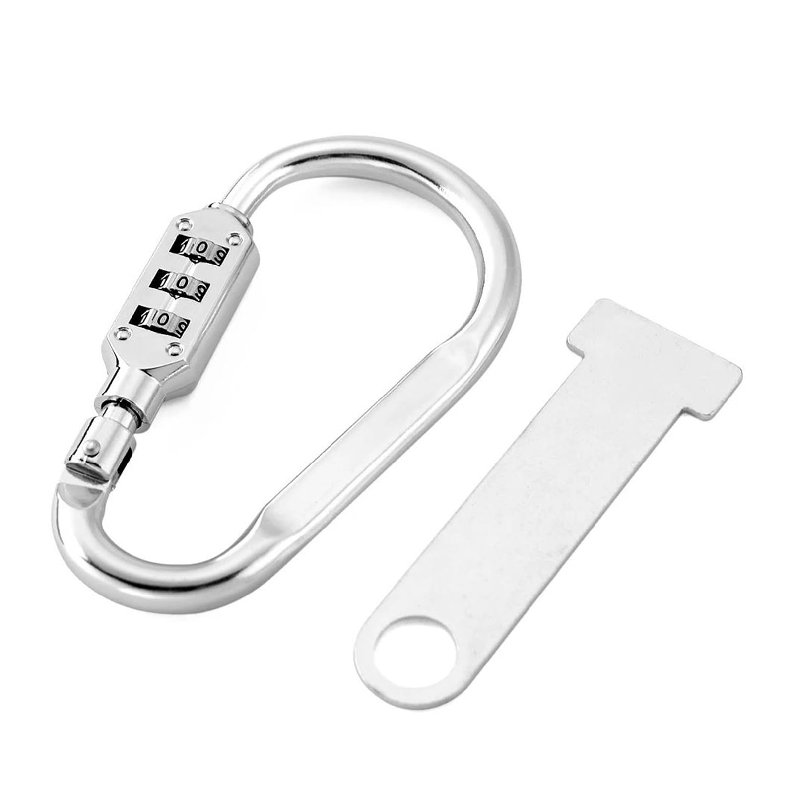 Universal Motorcycle Accessories Padlock Helmet Security Lock for YAM&AHA R3 for KASAWAKI for SU&ZUKI Bicycle(Silver)