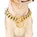Dogs Plated Gold Stainless Steel Curb Cuban Link Chain Necklace 12"-36" (12")