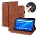 Produktbild AsWant Lenovo Tab M10 / P10 Hülle PU Leder Mandala Blume Geprägte Brieftasche Standfunktion Tablet Hülle für Lenovo Tab M10 (TB-X605L/X605F) / M10 HD (TB-X505L/X505F) / P10 (TB-X705F/X705L) - Braun