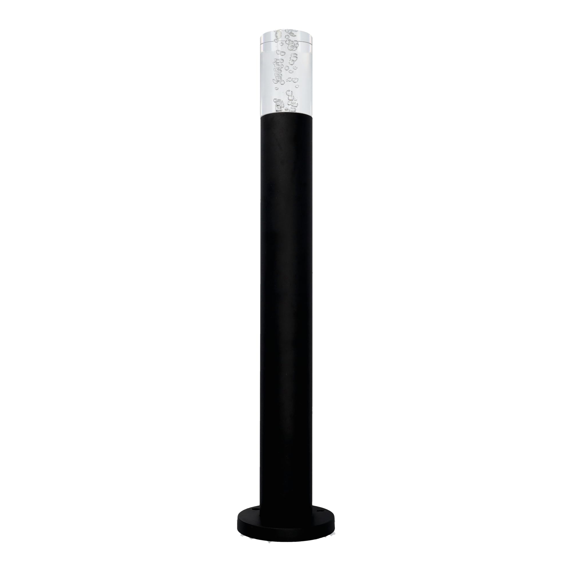 Jandei - Baliza LED Exterior de Jardín 60cm con Efecto Burbuja, 7W, 3000K Luz Cálida, IP65, Aluminio Negro Resistente, Iluminación Decorativa para Caminos y Terrazas