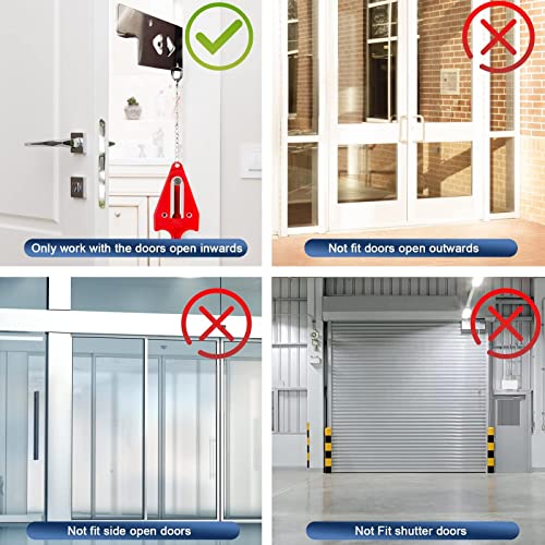 Upgraded Door Stop Alarm With Portable Lock 120 Db Travel Door Stopper Wedge Alarm With 3 Levels Sensitivity For Hotel, Home, Apartment #TOP5