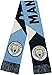 Icon Sports Officially Compatible with Manchester City Soccer Supporter Scarf – Vertical Stripe Knit Fan Scarf -Home