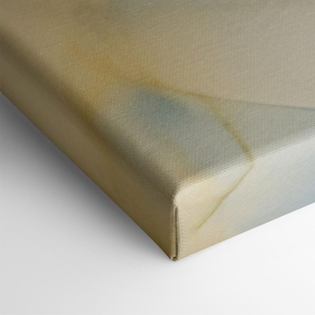 Canvas for Living room. Weaving Elegance in Blue and Gold - The Dance of Color and Flow in Abstract Art, 27 x 18 inch Canvas Wall Art - Ready to Hang - 69x46 cm (27x18 inch)