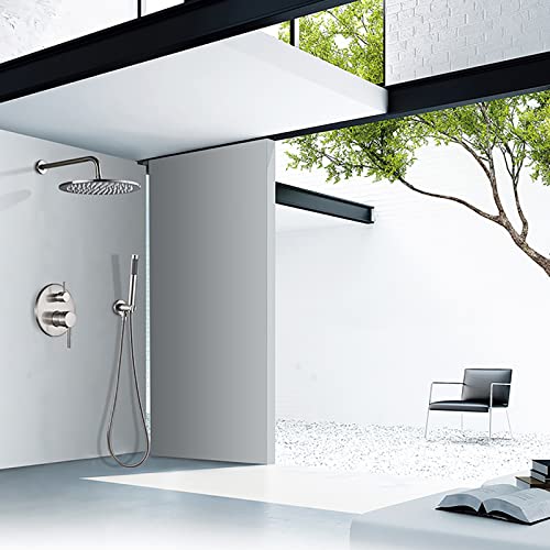 Robinet set de douche combo baignoire avec inverseur fluide et douchette multi-usage - 3