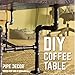 PIPE DECOR Coffee Table Leg Set, Rustic Industrial Living Room Office Table Base Kit, Dark Grey Black Rough Pipes and Fittings Heavy Weight Construction, Streetlights Design