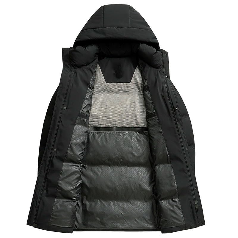 Doudoune longue homme capuche parka chaude hiver confortable - 3