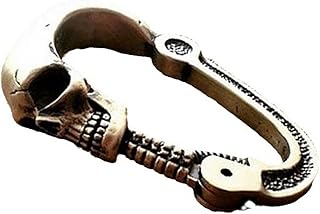 キー用スカルカラビナ - 斬新なスカルカラビナ、ステンレススチール多機能キーチェーン、多目的スカルカラビナクリップ、丈夫なステンレススチールキーホルダー | ポータブルパンクカラビナ、財布、バックパック用クリエイティブキーチェーン、丈夫なキークリップ、アウトドア用高耐久カラビナ、ハイキング、キャンプ、バックパック用キーチェーンフック