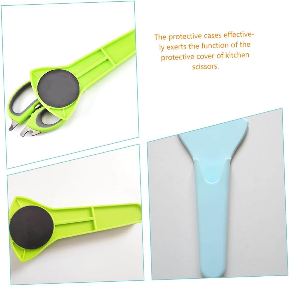 Scissor Case 6 Piece for Kitchen Meat Salon Scissors Protective Cover Color Options Black Green Red Orange