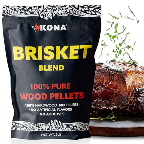 Kona Brisket Blend Smoker Pellets, Intended for Ninja Woodfire Outdoor Grill, 2 lb Resealable Bag