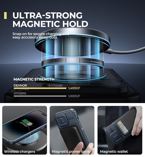 Coque iPhone 14 Pro Max Antichoc avec Support Réglable Protection Caméra Bleu Marine - 3