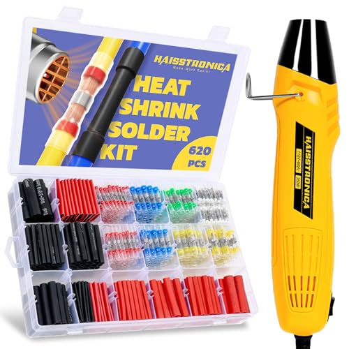 Haisstronica 620 PCS Wire Connectors & Heat Shrink Kit