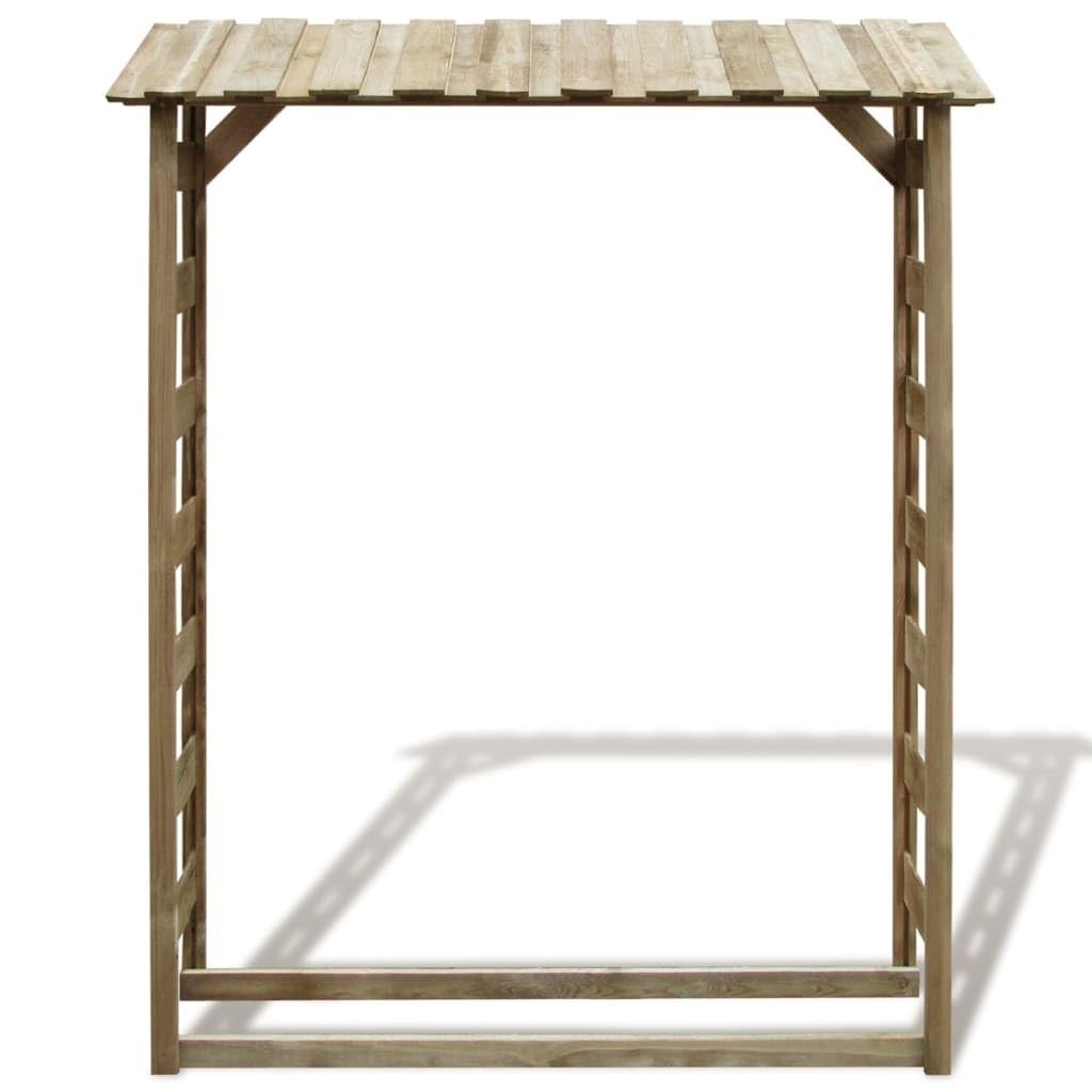 vidaXL Kiefer KDI Brennholzregal 150x44x176 cm Kaminholzregal Holzunterstand