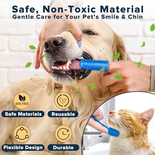 6PCS Grooming & Bath Supplies for Dogs, Cats | Dog Washing Gloves | Dog Bath Brush | Dog Shower Brush | Pet Grooming Gloves | Dog Grooming kit | Pet Supplies for Showerhead & Sprayer (Navy Blue) — view 5