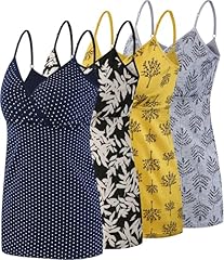 B-leaf+grey Print+yellow Print+navy Dot 4pack