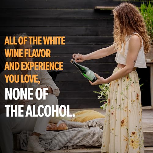 Chateau del ISH Sparkling White | Award-Winning Non-Alcoholic Sparkling Wine | De-Alcoholized Blend of Pinot Blanc and Silvaner Grapes | Only 9 grams of Sugar | 45 Calories per Serving | 750 ml Bottle