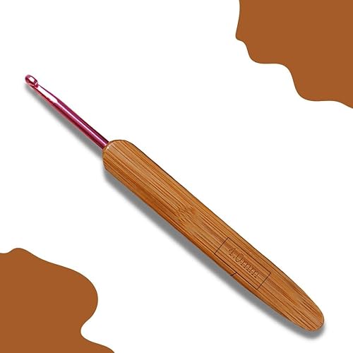 Agulha De Crochê Com Cabo Em Madeira - Bambu Tam 4.0 Mm - Nybc