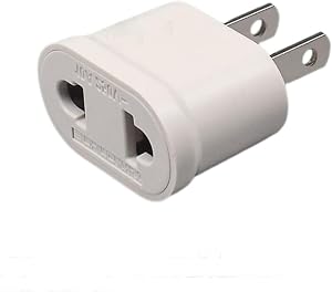 White Travel Plug Adapter,US Standard Charger Adapter - Flame Retardant Shell Compact US Standard Travel Conversion Plu-g for Applicable to Dry Places Power Accessories