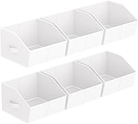 Vista 12 de Contenedores de almacenamiento cúbicos - Paquete de 6 contenedores trapezoidales de almacenamiento, organizadores de armario y almacenamiento