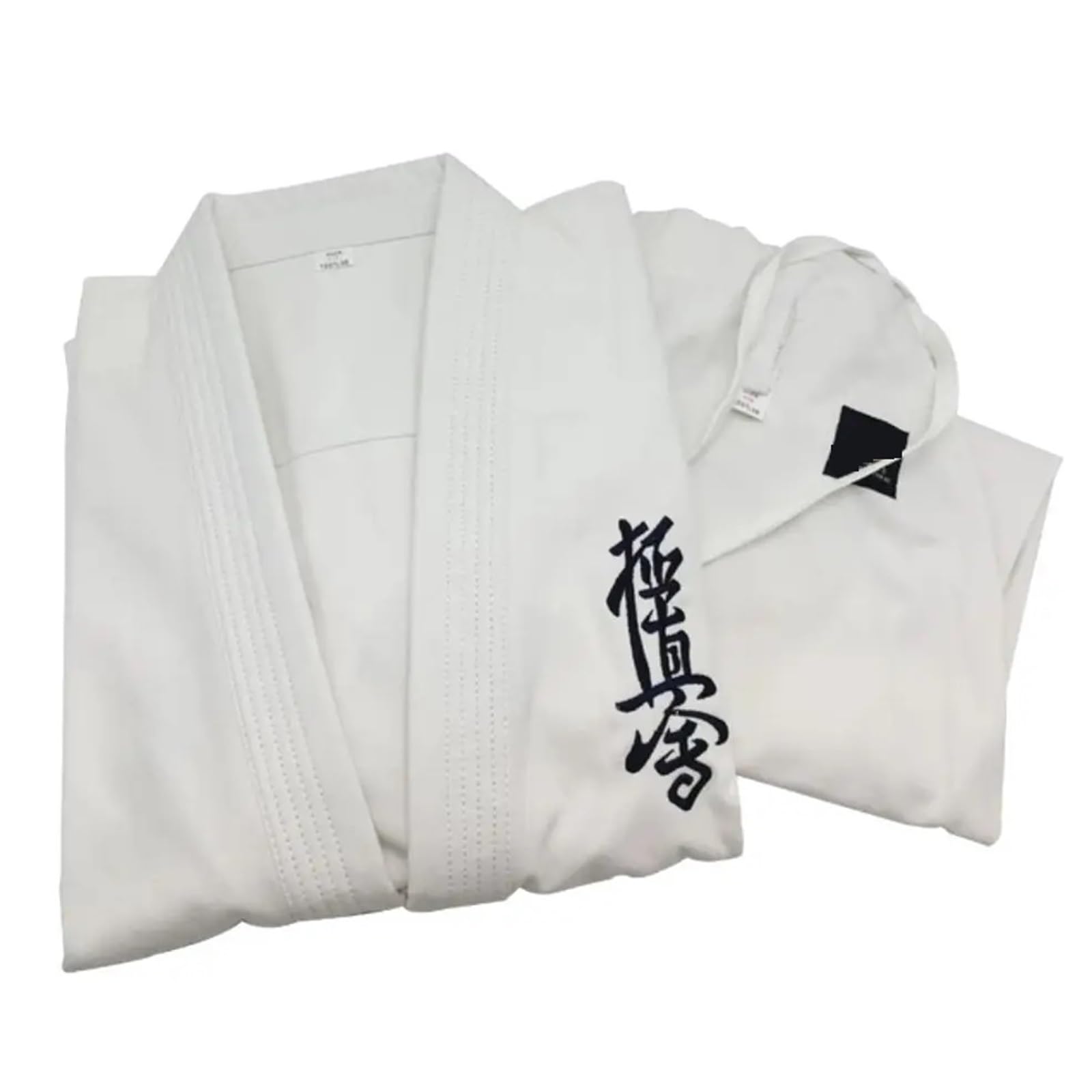 Tela de algodón for Uniforme de Karate, Kimono Gi for niños y Adultos con cinturón Blanco para Formación, Rendimiento(110cm)