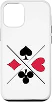 Vista 26 de Funda para iPhone 16 Poker Card Game Symbols Spades Check Cross Heart Games Cards Case
