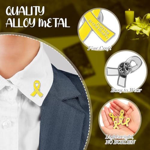Image of Unittype 60 Set Funeral Ribbon Pins Awareness Lapel Pin