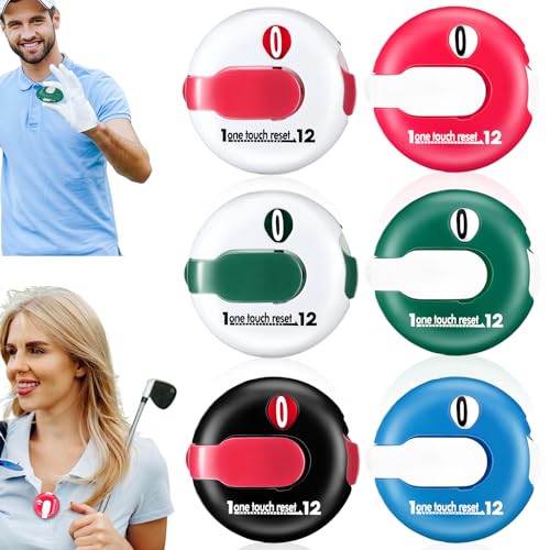Frienda 6 Pieces Golf Stroke Counter Clicker Mini Golf Score
