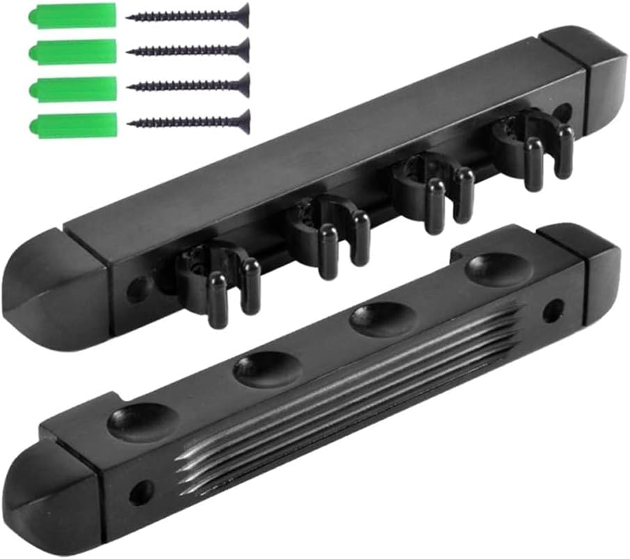 Pool Cue Rack Stick Holder Table Sticks Clips Wooden Hanging Rod Organizer Storage Billiard