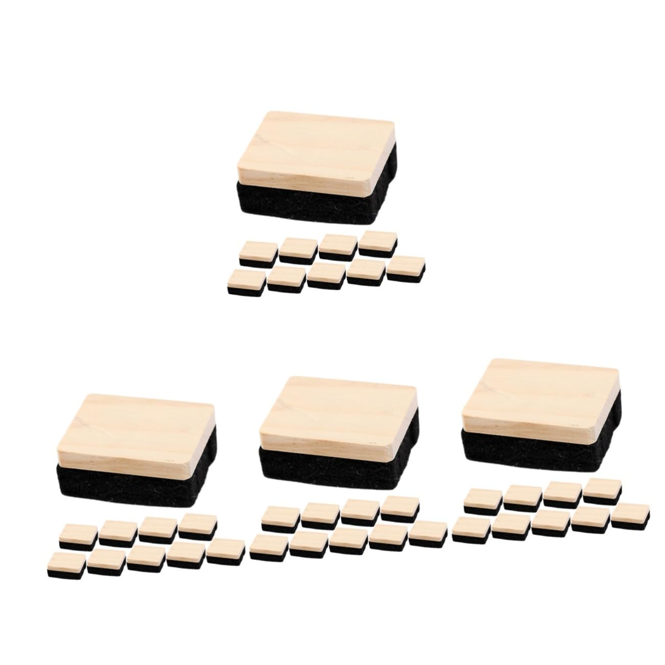 Gadpiparty 4 Sätze Radiergummi Multipack Schwarz Kreidestaubtuch Planke Whiteboard-radierer Mini Tafelschwamm Kreidetafel-radierer Im Klassenzimmer Gefühlt 10 Stück * 4