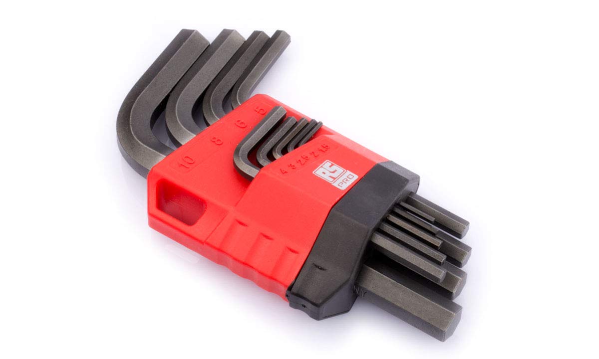 RS PRO Klucz imbusowy w kształcie litery L, stal CrV, zestaw 9-częściowy, 1,5 mm