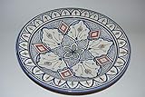 Marrakech Accessoires Marokkanischer Keramik Teller Ton Deko Orient Kunsthandwerk Marokko Ø 40 cm - 905256-0130