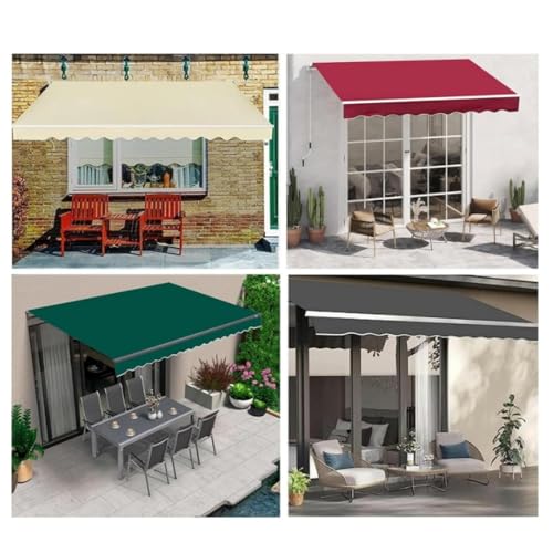 Lona impermeable para toldo de terraza con tejido resistente verde 350 x 250 cm 7