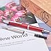 Jinhao 20 Press Retractable Fountain Pen Fine Nib with Converter Resin Writing Gift Pen, Wine Red