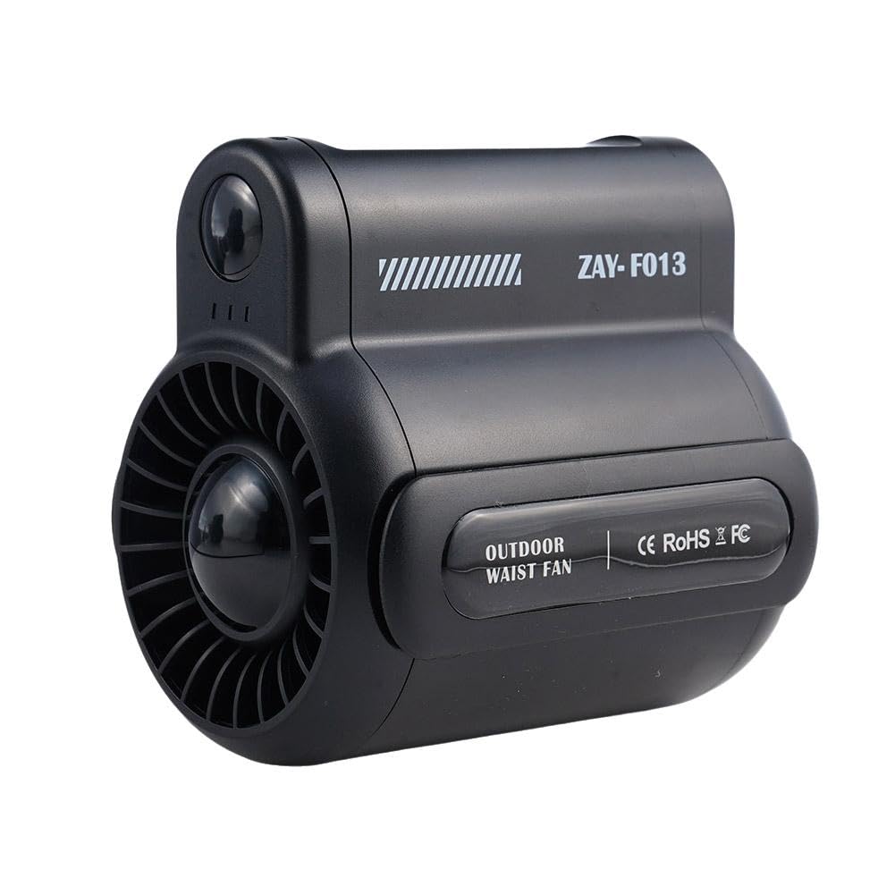 Mini ventilatore da vita, ventilatore portatile 2025, 3 velocità, forte flusso d'aria, indossabile, con clip personale, ventilatore ricaricabile con clip per cintura con porta USB per lavori