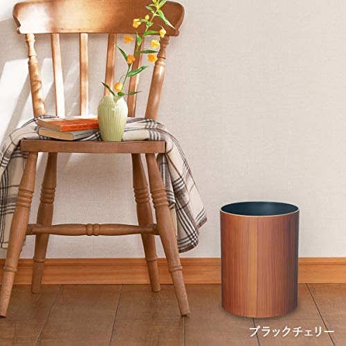 Caneca de Basura Pequeña con Diseño de Madera Natural miniatura 4