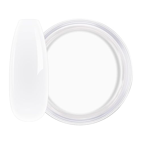 AILLSA Polvo de inmersión blanco lechoso, polvo de inmersión de uñas translúcido, colores para salón de manicura en casa, polvo neutro fácil de usar