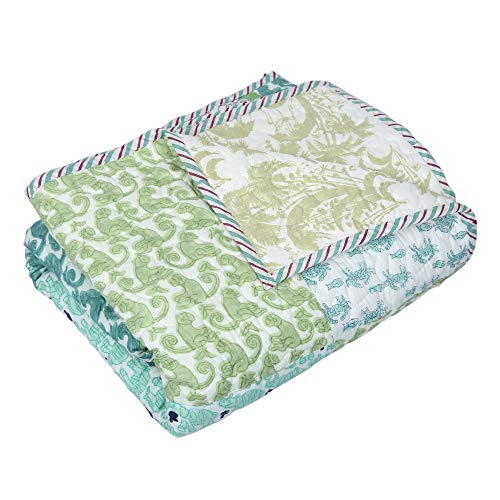 Quilted Decorative Patchwork Throw Blanket Multi Color Super Soft 100% Cotton Warm Indian Vintage Quilt For Sofa And Couch 50 X 60 Inches #TOP6