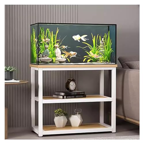 Support pour aquarium blanc 50x40 cm avec rangement de sol pour terrarium et bac 5 à 20 gallons