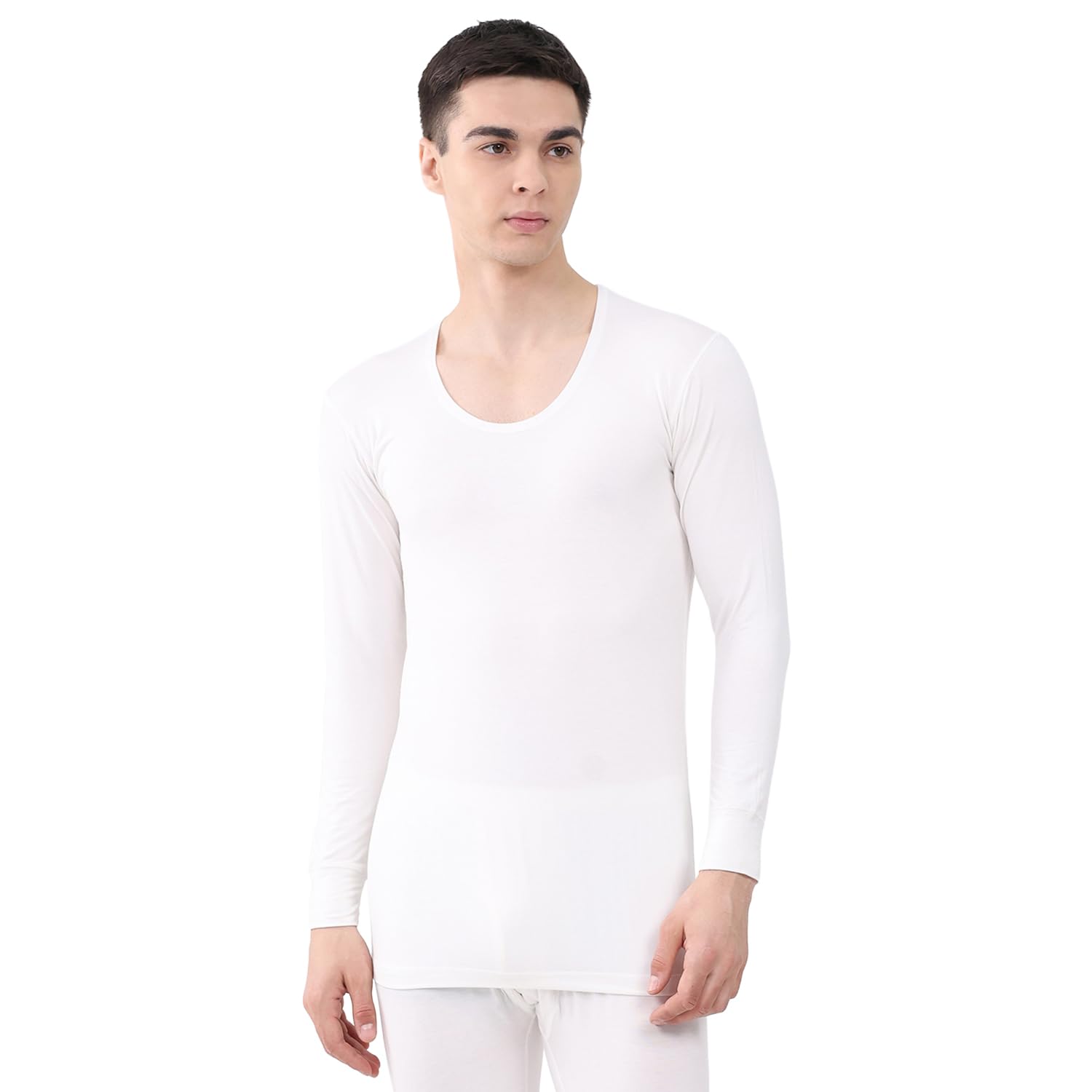 Men Regular Fit Solid Pattern Round Neck Pull On Full Sleeve Winter Thermal Vest|Comfortable Thermal Top for Men | Body Warmer Cozy Thermal Undershirt | Winter Thermal Vest (Pack of 1)-image-10