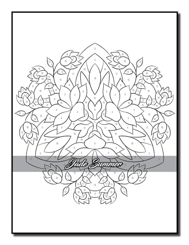 Color by Number Flowers: An Adult Coloring Book with Fun, Easy, and Relaxing Coloring Pages (Color by Number Coloring Books) - Image 35