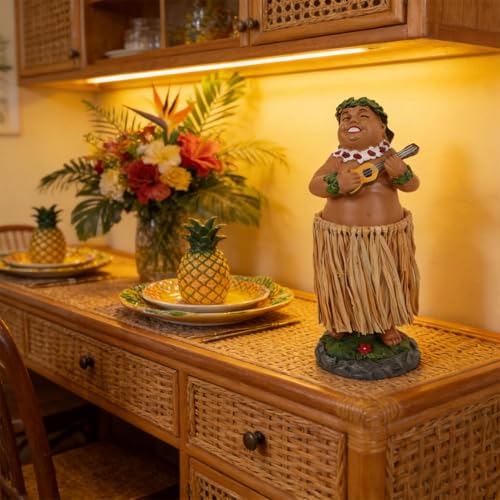 Gutol Hawaiian Dance Figure Dashboard Ornaments, Hawaii Hula Girl Posing, Hawaiian Dashboard Doll, Hula Dancer Figurine Decoration for Car - Image 3