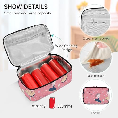Chifigno Ballerina And Accessories Cooler Bag, Lunch Bag Insulated, Lunch Box Small, Travel Lunch Bag, Girl Lunch Boxes For School thumb #3