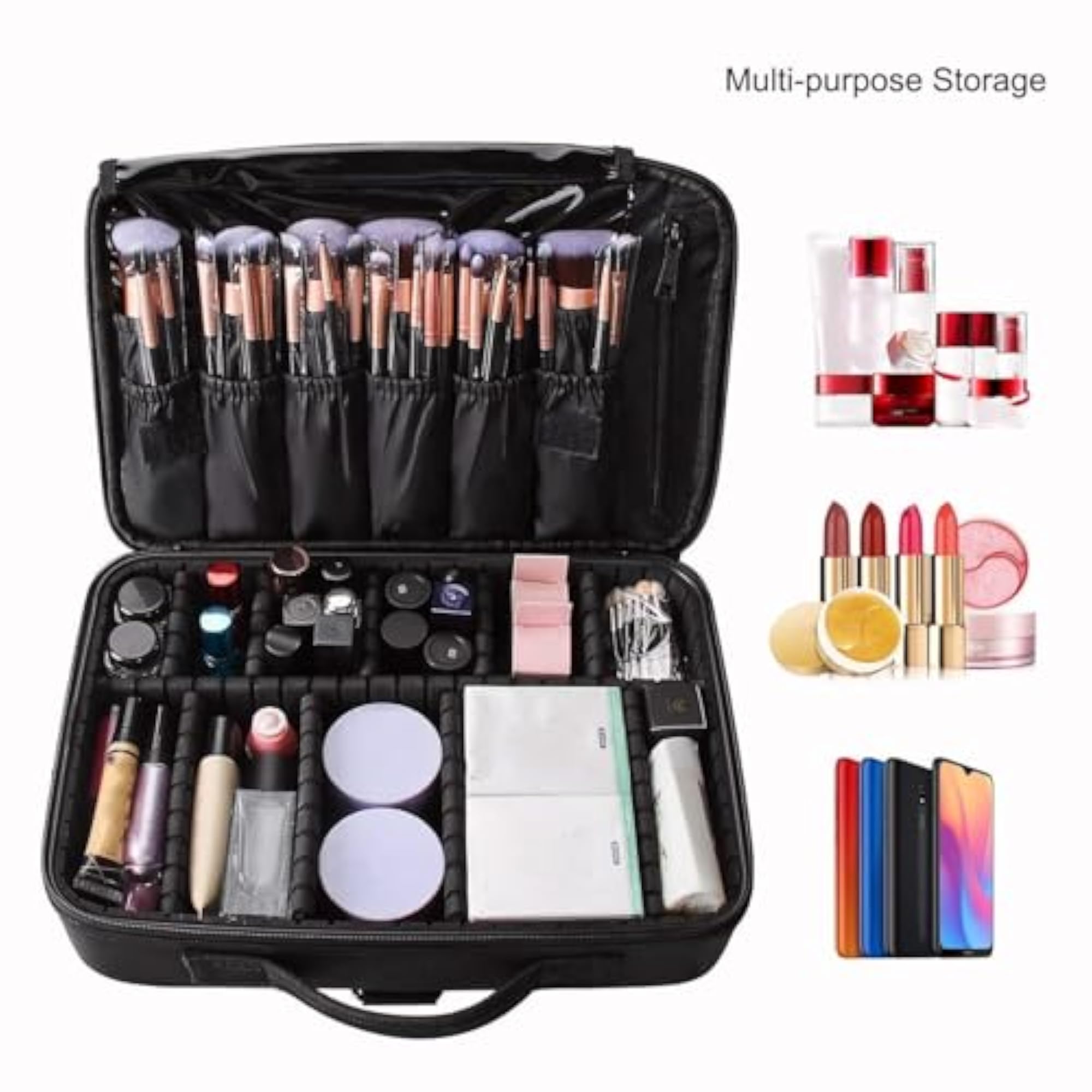 Nylon Makeup Organizer Bag for Travel, Medium Size