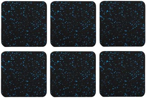 Katai - 6 Pack Treadmill Pads for Hardwood Floors and Carpet Protection - Exercise Equipment Mat made from High Density, Anti Slip Rubber Perfect for Home Gyms - Complete with Wrist Sweatbands (Pair)