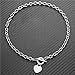 WangGao Elegent Love Stainless Steel Link Chain Blank Heart Charms Necklace for Women Toggle Clasp Closure,Silver…