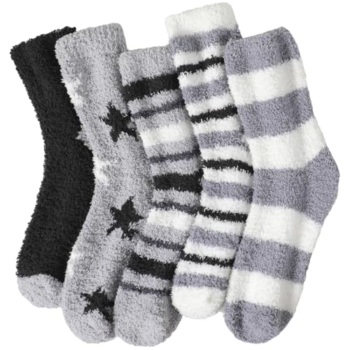 Image of Premillow Fuzzy Socks for Women, Winter Warm & Cozy Fluffy Socks Womens Ultra Soft Sleeping Slipper Sock for Women Gifts