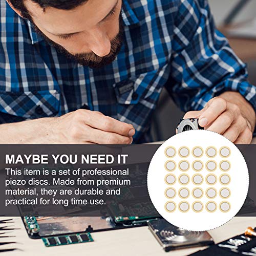 ARTIBETTER Discos Piezoelétricos 50Pcs 27Mm Captador Acústico Transdutor Gatilho Buzzer Discos Piezo