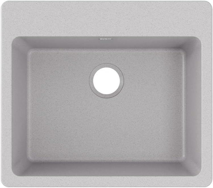 Elkay Quartz Classic ELG2522GS0 Greystone Single Bowl Top Mount Sink