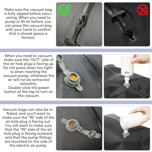 Image of Vacuum Travel Backpack with Pump for Women Men, Carry on Air Backpack for Flight Approved, Personal Item Luggage Backpacks